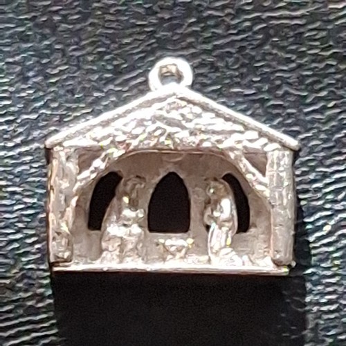 Ciondolo presepe argento - presepe,