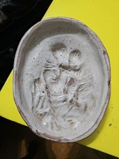 Ceramica Antica 1 FORMINA FORMELLA CALTAGIRONE PASTA BIANCA SICILIA Maiolica 700