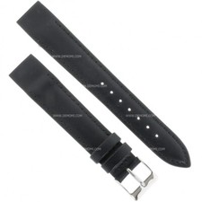 Cinturino aperto Sartoriale Pelle Nero per ansa fissa 18/16 mm B35B cucito.