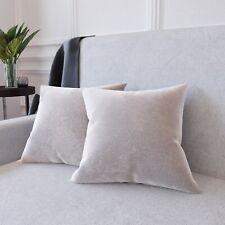 Set 2 federe per cuscini divano fodere in velluto morbido cerniera invisibile