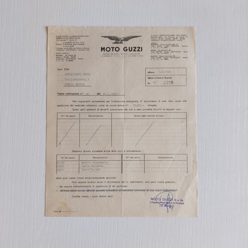 1959 moto guzzi - moto, ufficio