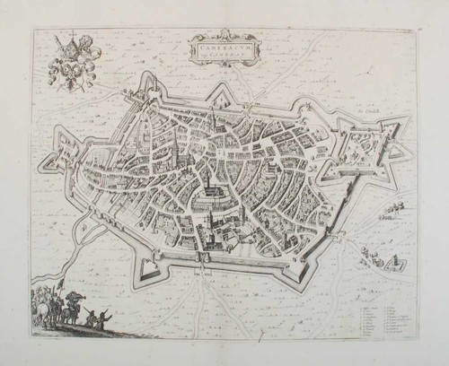 Mappa della città cambrai - città,