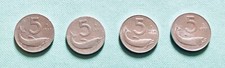 ITALIA - 4 monete 5 Lire Delfino , anno 1952 , 1953 , 1954 e 1955