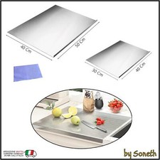 TAGLIERE SPIANATA SPIANATOIA IN ACCIAIO INOX ORLO AD L E GRIGLIA ANTISLITTAMENTO