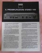 NAD IL PREAMPLIFICATORE STEREO 1155 - BROCHURE ANNI '80