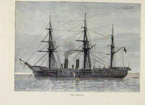 Vecchia antica stampa marinara
