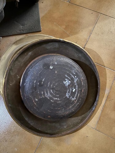 Braciere ottone rame antico - braciere,