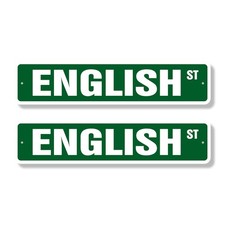 ENGLISH Street Sign (2 Pack)