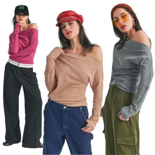 Maglia asimmetrica donna con