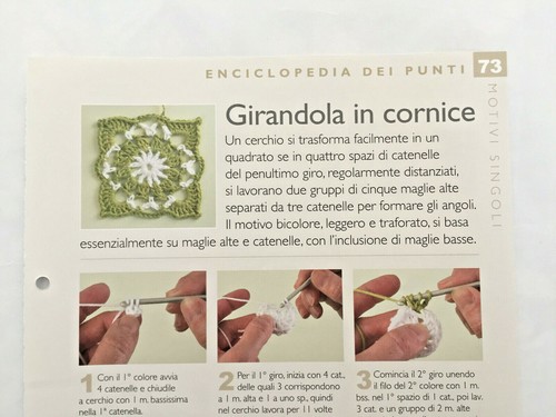 Scheda tecnica punti uncinetto - tecnica,