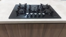 Piano cottura di 5 fuochi in Vetroceramica Nero   