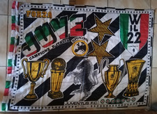 Bandiera calcio vintage JUVENTUS Anni 1985/86 ( 1,37x96,5cm circa )