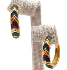 ORECCHINI CERCHIO ANNI '70/80 METALLO SMALTATO