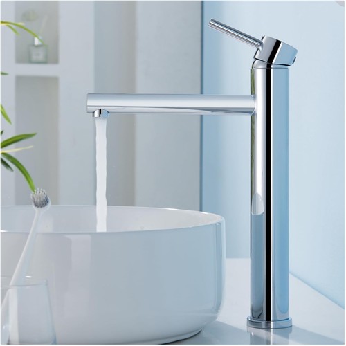 Rubinetto bagno alto cromato