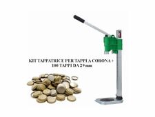 Kit Tappatrice a leva per tappi a corona e 100 tappi a corona diametro 29 mm