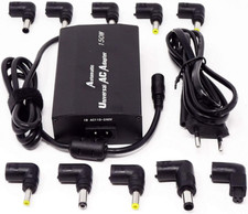 ALIMENTATORE UNIVERSALE PC NOTEBOOK LAPTOP 150W USB CON 10 ADATTATORI