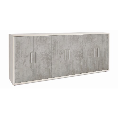 Mobile basso bianco cemento - mobile,