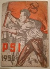 Tessera partito socialista italiano 1950 PSI  Federazione di Pesaro e Urbino