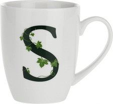 - Tazza Lettera S, Bianco -