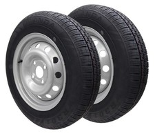 2x Ruota Completa 145/80R13 79N 4x100 145 80 Rimorchio Cerchione 4Jx13 M+S