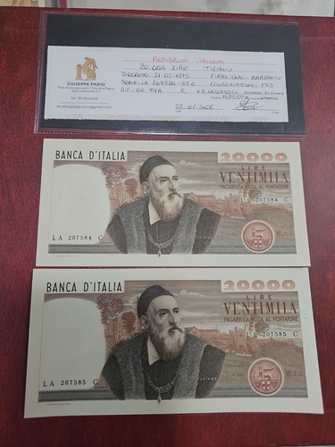 20000 lire tiziano - tiziano, fds