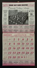 Calendario Vintage 1962 Miami