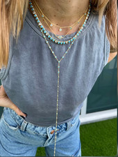Collana goccia strato - , turchese