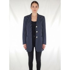Giacca Donna Blu Gessato L