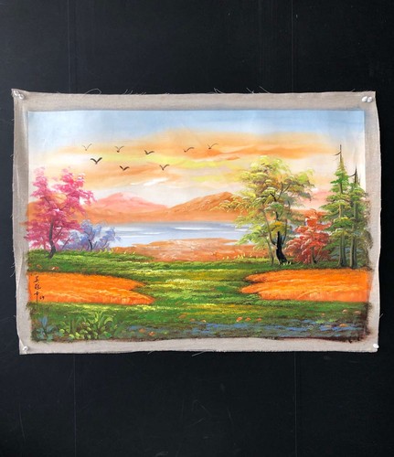 Chinese hand painted - painted, canvas