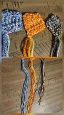 Lot Of 3 Hand Crocheted Multi