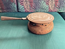 VECCHIO SCALDINO IN RAME CON MANICO SCALDALETTO ANTICO