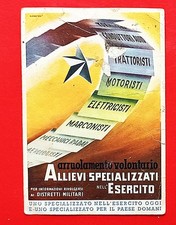 cart. pubbl. arruol. volont. allievi spec. esercito dis. mancioli ed. igap roma