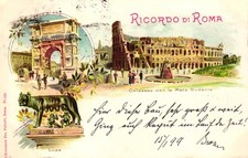 Italia, Roma, litografia a