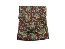 Ascot uomo rosso seta foulard