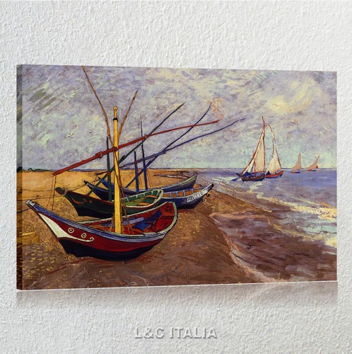 Van gogh barche quadro - le,