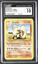 CGC 10 GEM MINT Arcanine 1999