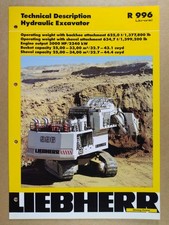 Brochure escavatore Liebherr R 996 Litronic