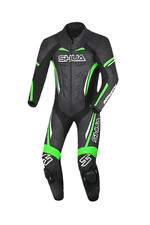 Shua Infinity Uomo Moto Pelle 1PC Cursa Tute Nero Verde Armatura CE Approvate