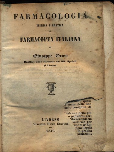 Farmacopea italiana prima - farmacopea,