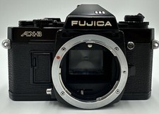 Fuji Fujica AX-3 35mm fotocamera reflex pellicola così com'è per ricambi o riparazioni V1