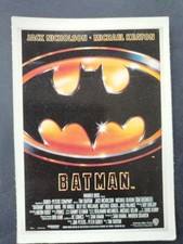 BATMAN - TIM BURTON  1989 - CARTOLINA FILM MINI LOCANDINA CIAK - CM 10X14