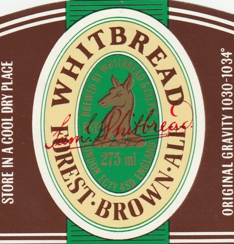 Beer bottle label whitbread - beer,