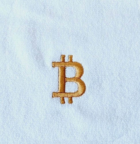 Asciugamani ricamati bitcoin - asciugamani,