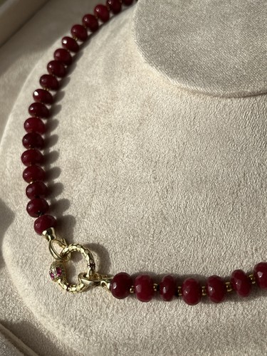 Collana giada rubellite a - collana, di