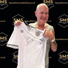 Paul Gascoigne d'Inghilterra 1990 CAMICIA firmata autografo maglia ITALIA 90 e COA