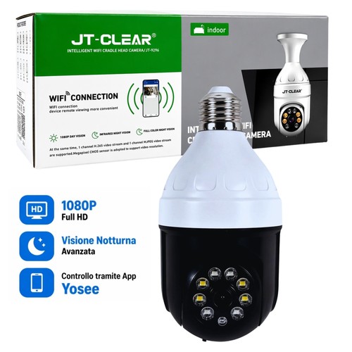 Telecamera wifi lampadina - telecamera,