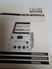 Pace MBT 220 MBT 250 Operation and Maintenance Manual