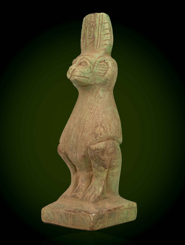 Antica statua egizia babbuino