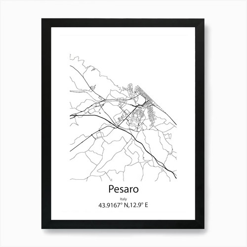 Pesaro italia mappa - pesaro,italia,