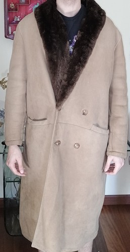 Montone beige lungo - lungo, doppio